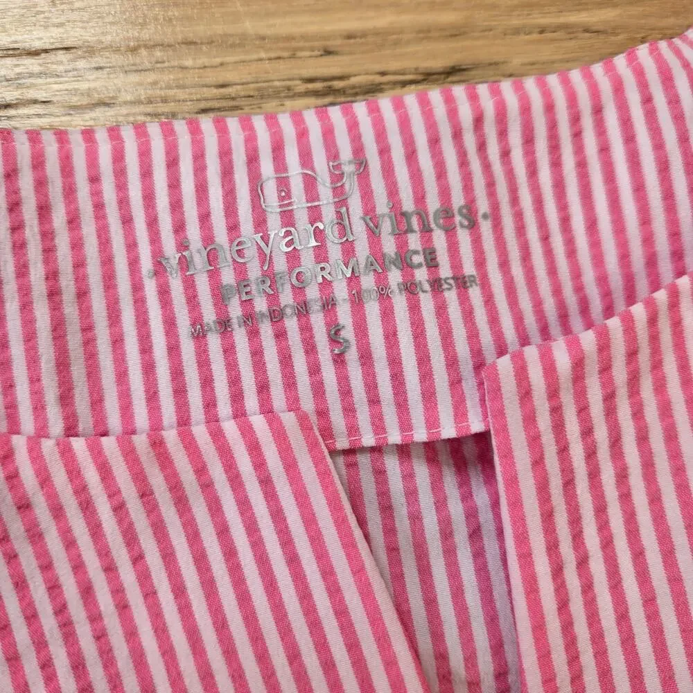 Vineyard Vines Girls Performance dress Pink Striped Size Small